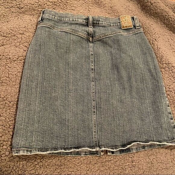 Z Cavaricci Vintage Blue Jean Mini Skirt Size 10 - Picture 4 of 9